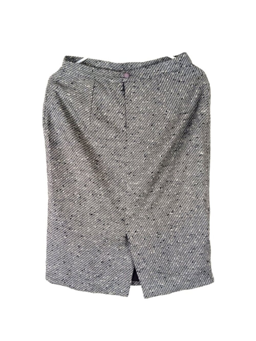 Mimmina Italy Tweed Sparkle Skirt Suit Set Womens 10 Gray Career Vintage Blazer - Picture 9 of 16